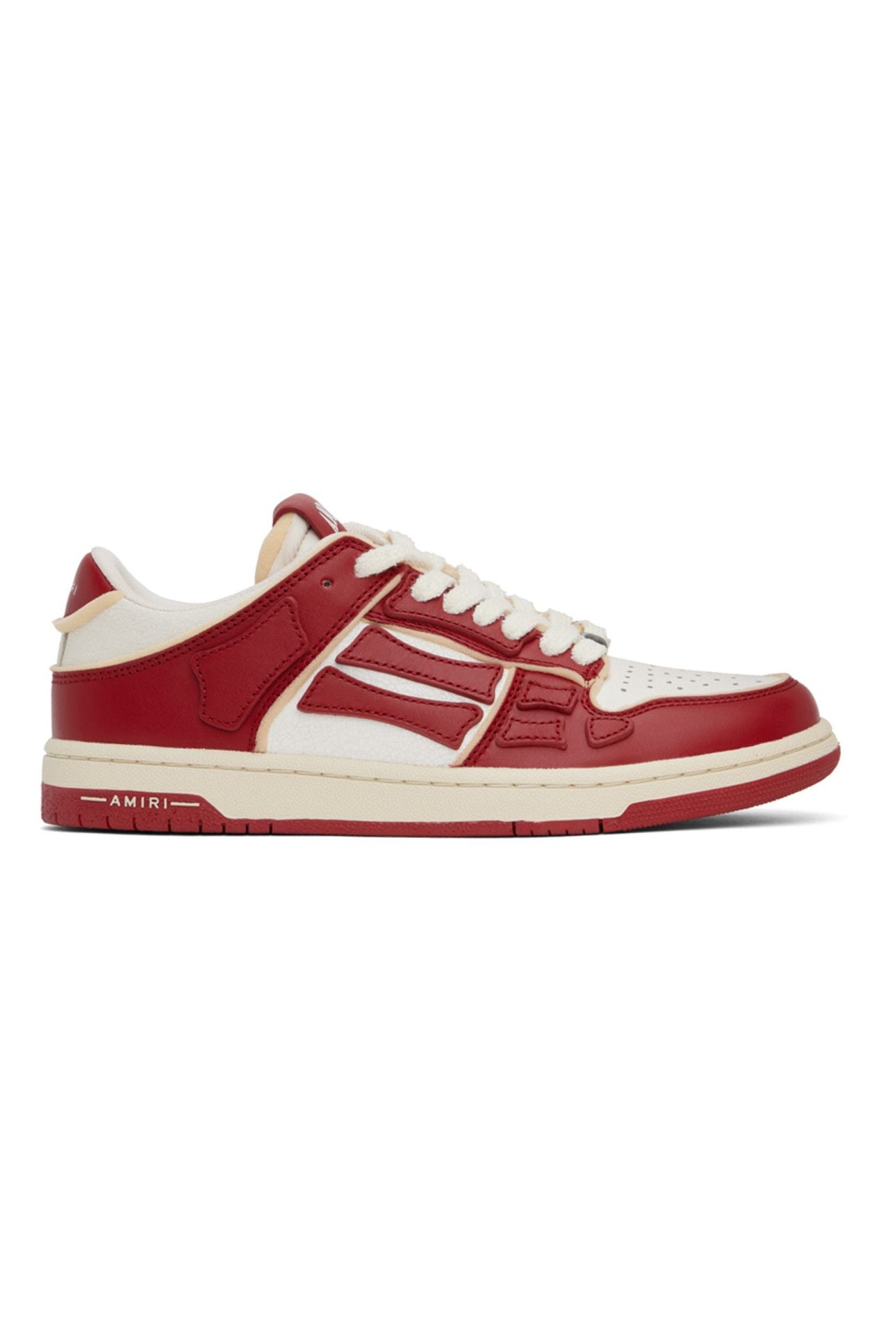 AMIRI Red & White Skel-Top Low