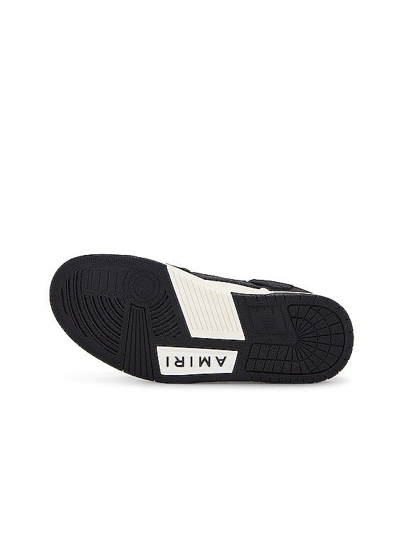 AMIRI White & Black Shimmer Skel-Top Low